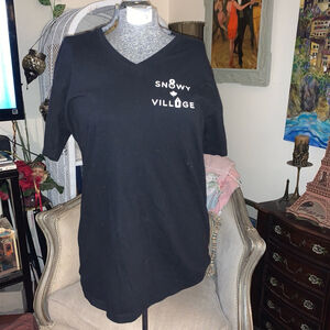 Men's Snowy Village Apparel T-shirt Size M Black (2)